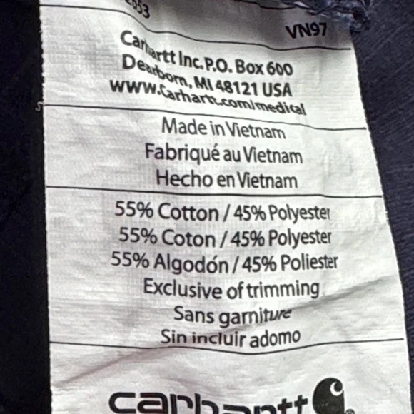 Carhartt Navy Scrubs pants mens medium - Picture 2 of 9